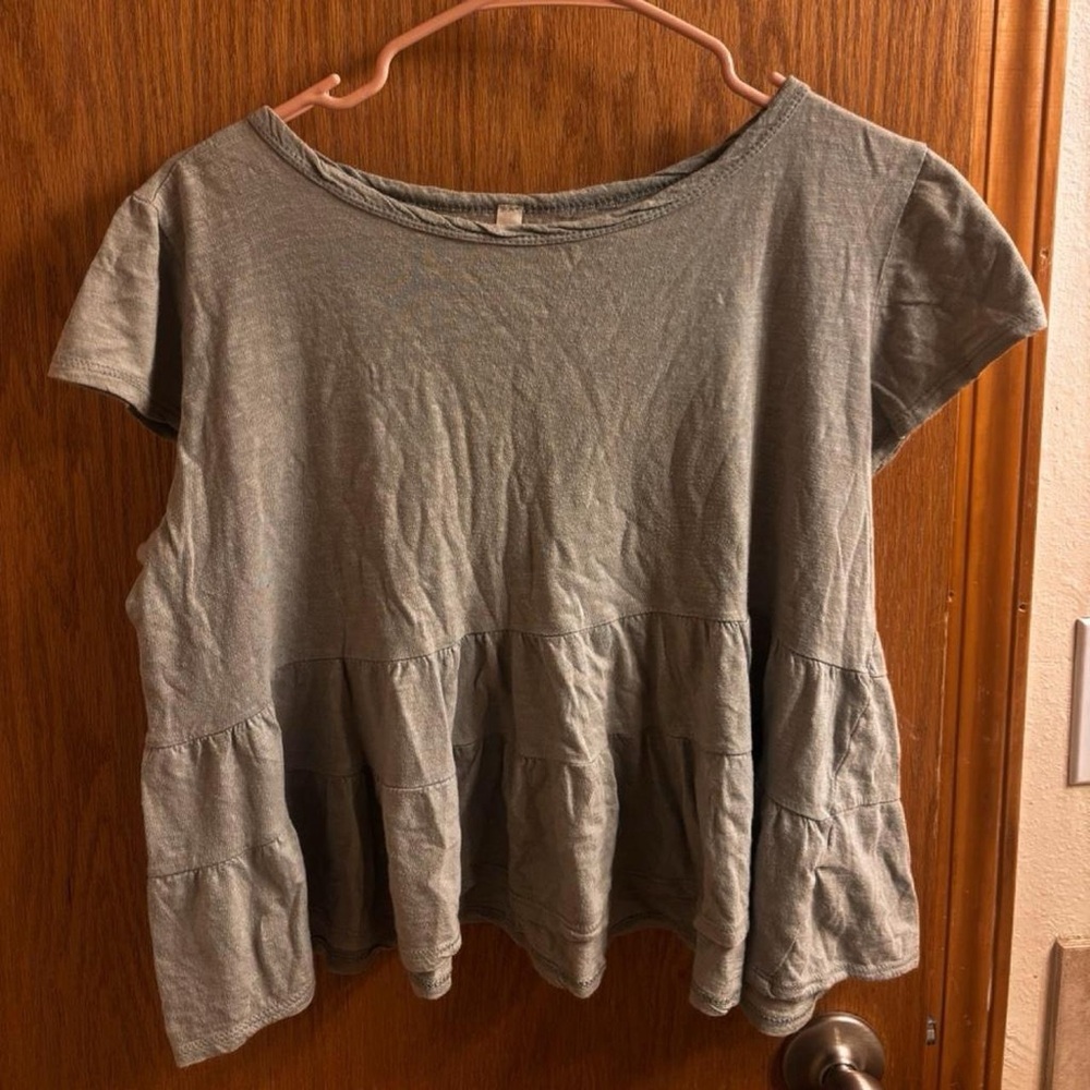 MTS Heather Green Short Sleeve Top
